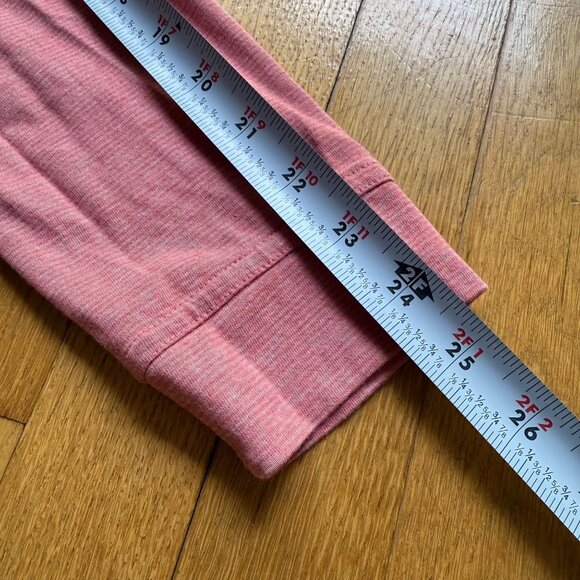 Johnnie-O Size M Pink Gunnar Striped Lightweight Hooded Long Sleeve T-Shirt Top - Picture 13 of 13